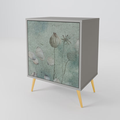 Credenza NIGHT LADY a 1 anta con finitura grigia