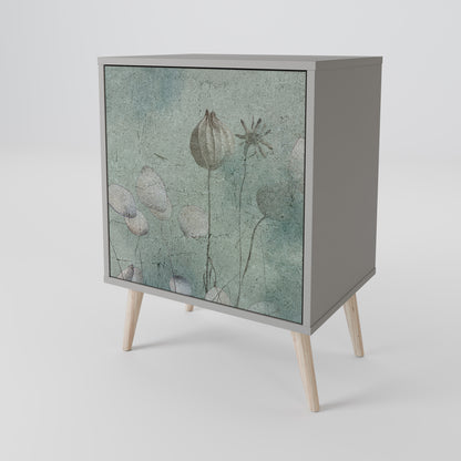 Credenza NIGHT LADY a 1 anta con finitura grigia