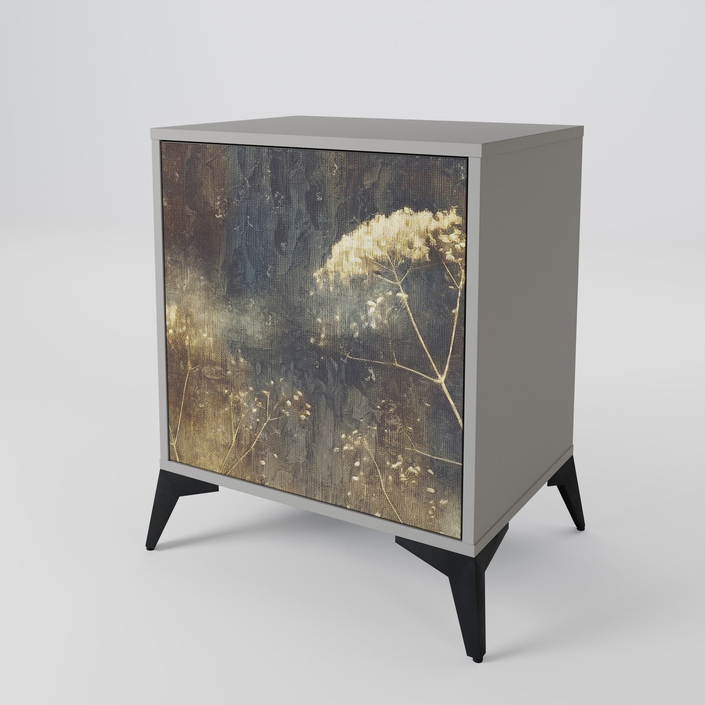 Credenza GENTLE POWER a 1 anta con finitura grigia