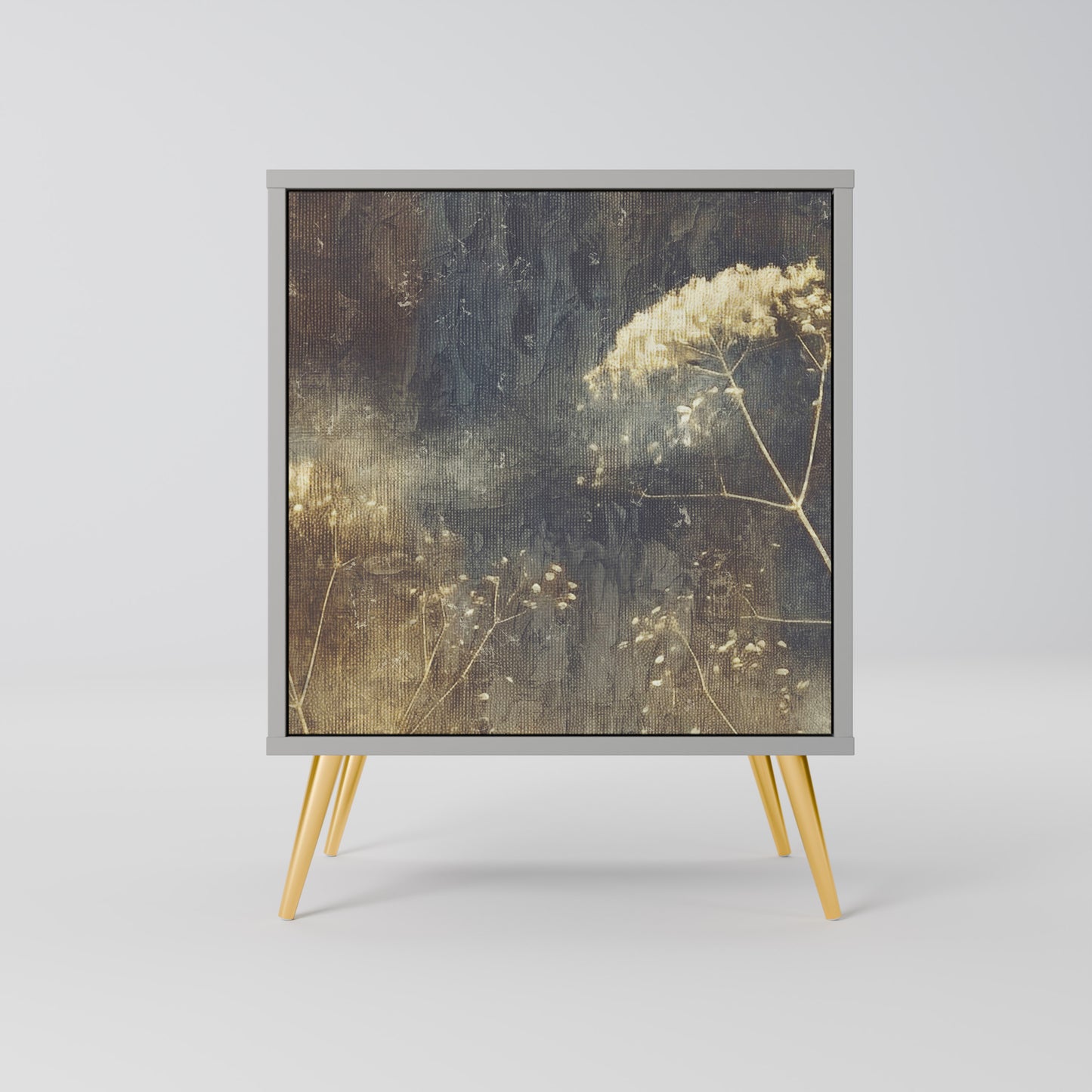 Credenza GENTLE POWER a 1 anta con finitura grigia