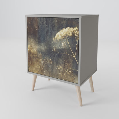 Credenza GENTLE POWER a 1 anta con finitura grigia