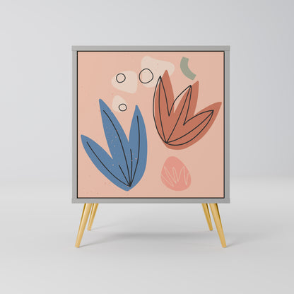 PASTEL DESTINY 1-Door Sideboard in Grey Finish