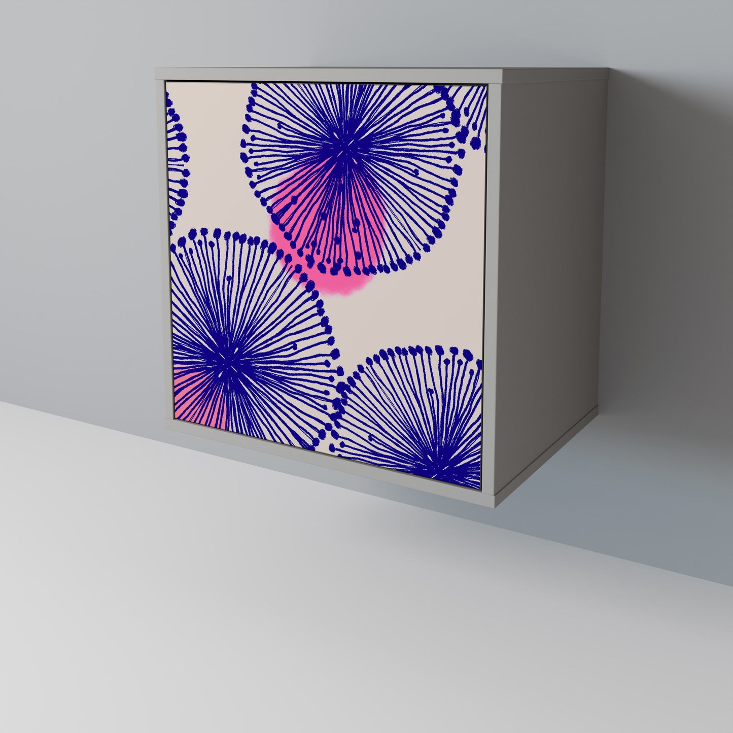 Credenza MAGIC NATURE a 1 anta in finitura grigia