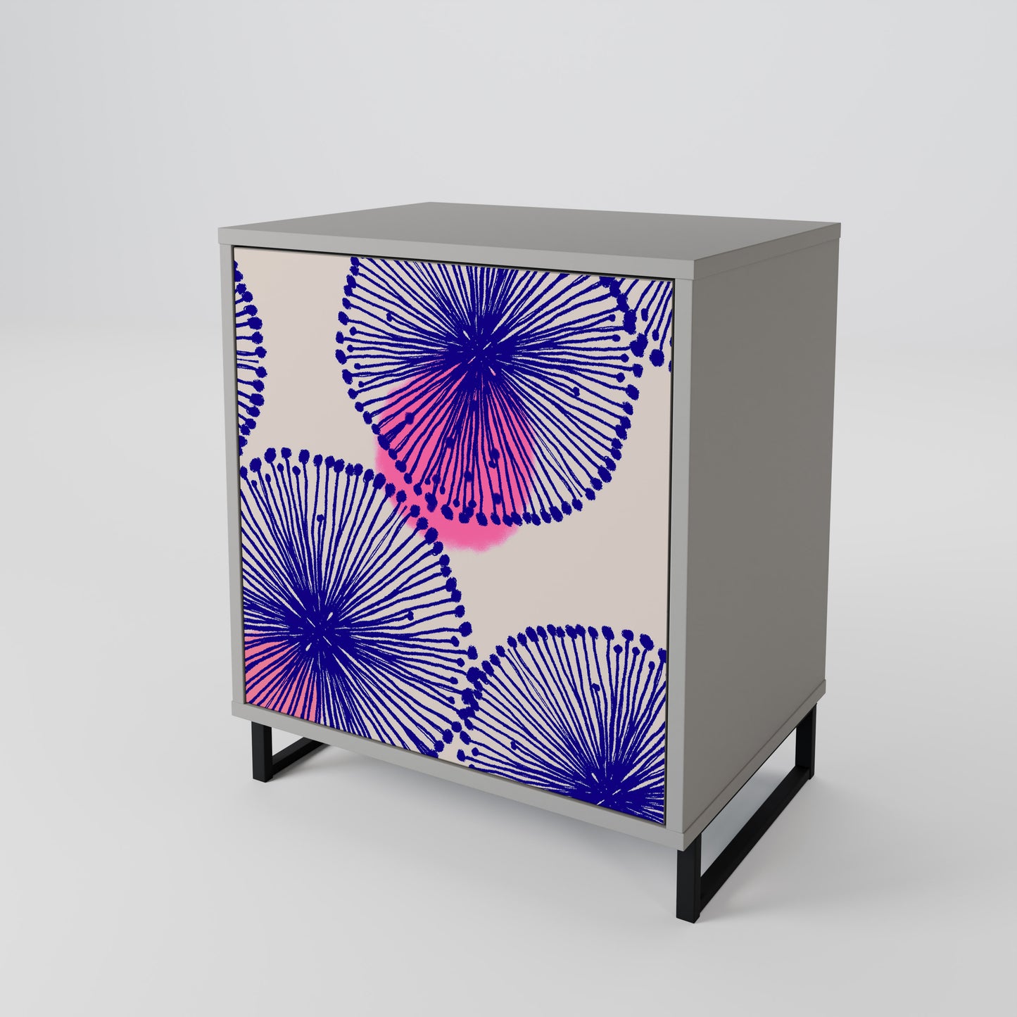 Credenza MAGIC NATURE a 1 anta in finitura grigia