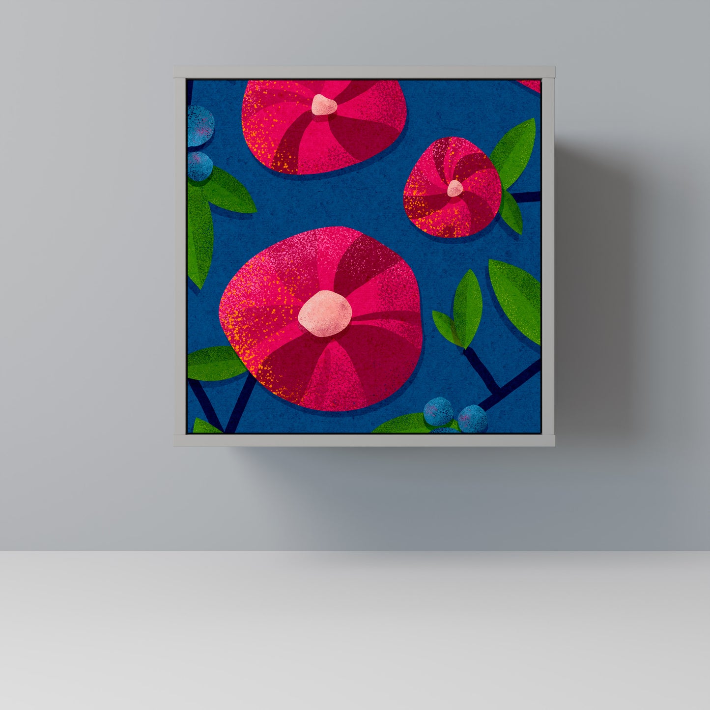 Credenza a 1 anta SPRING THOUGHTS in finitura grigia