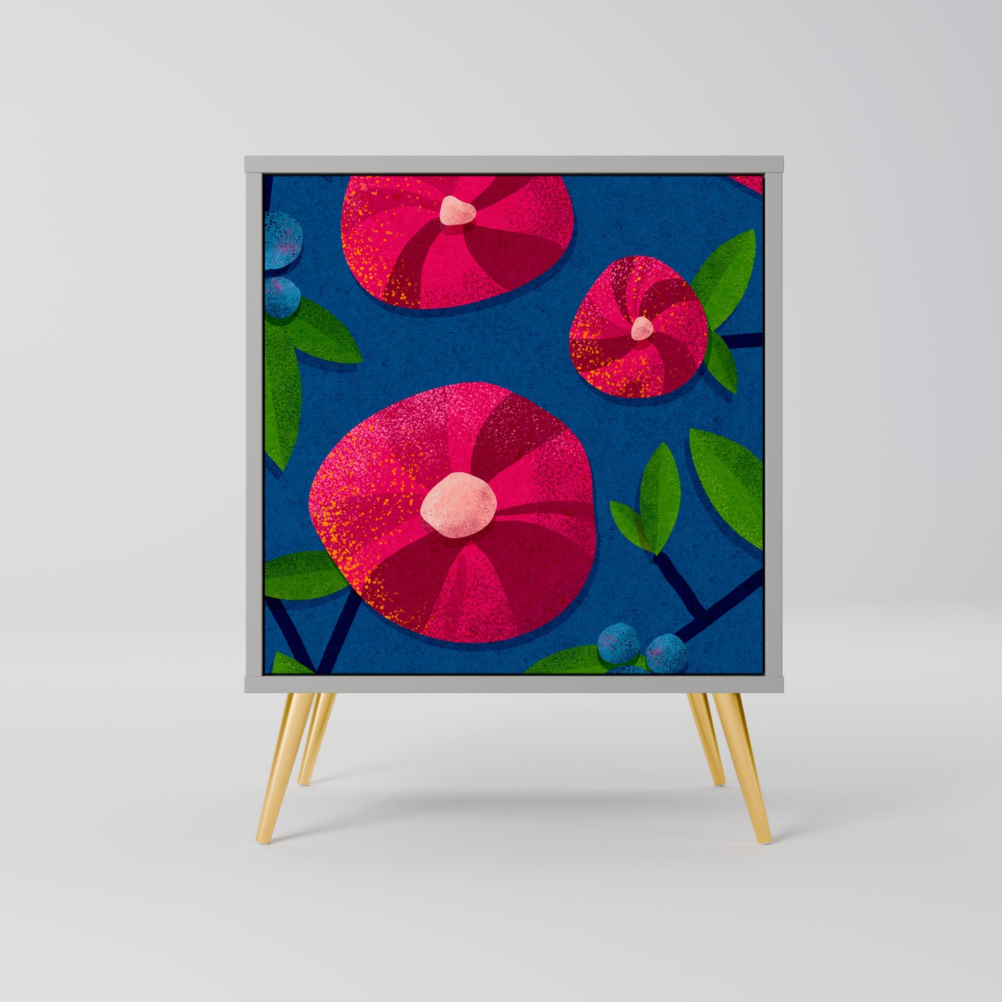 Credenza a 1 anta SPRING THOUGHTS in finitura grigia