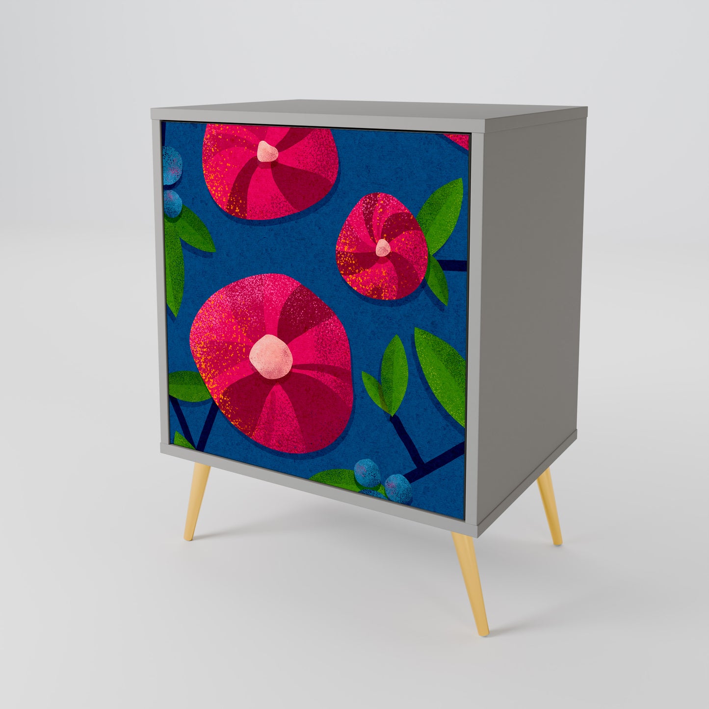 Credenza a 1 anta SPRING THOUGHTS in finitura grigia