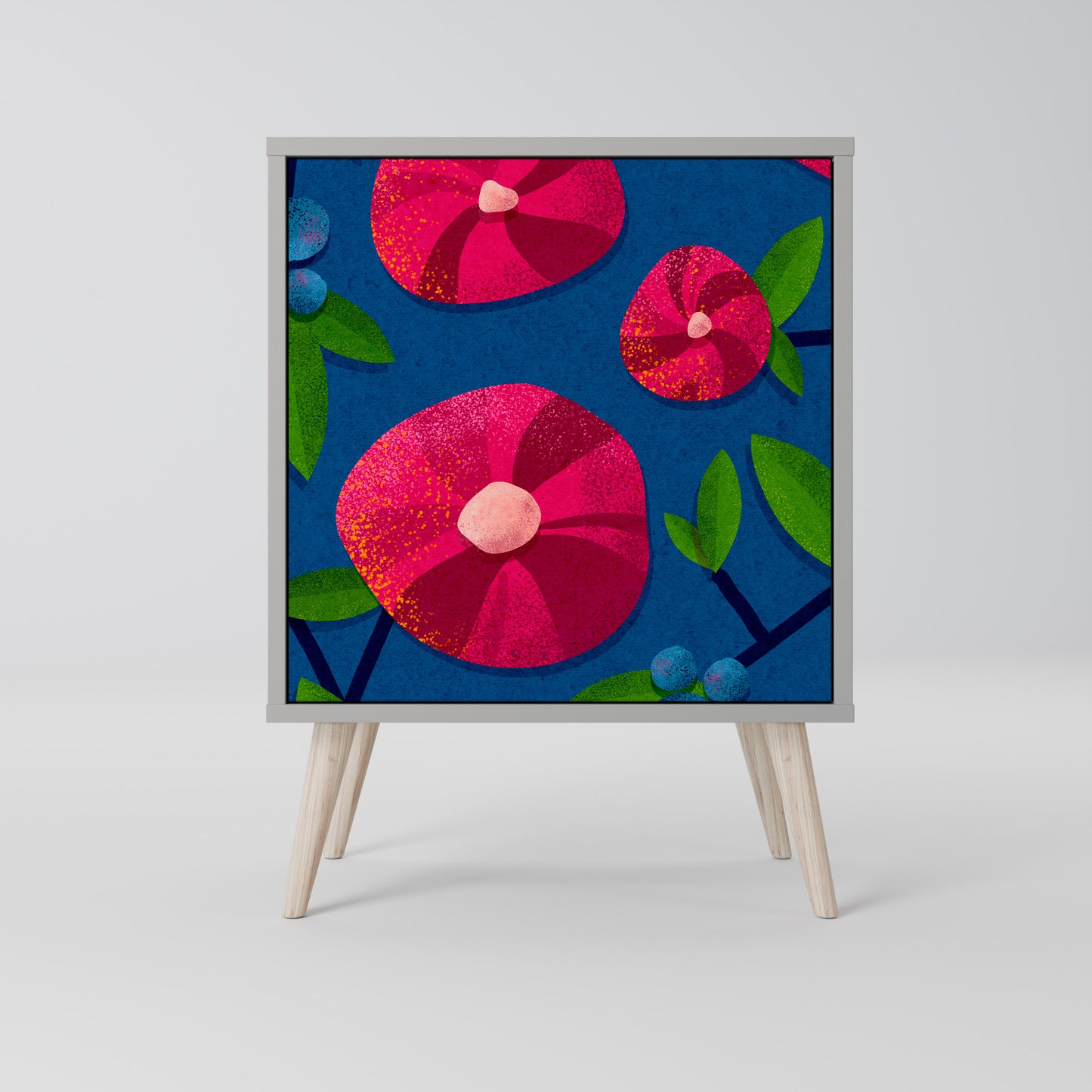 Credenza a 1 anta SPRING THOUGHTS in finitura grigia