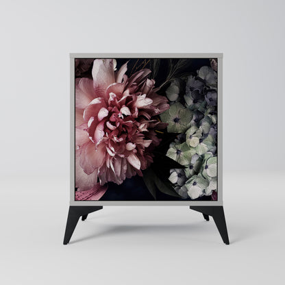 Credenza a 1 anta PURE BLOSSOM in finitura grigia