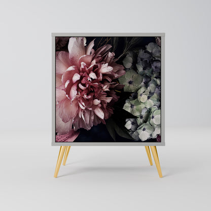 Credenza a 1 anta PURE BLOSSOM in finitura grigia