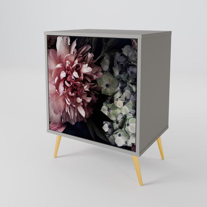 Credenza a 1 anta PURE BLOSSOM in finitura grigia