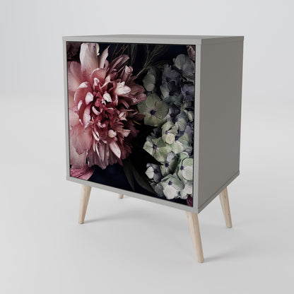 Credenza a 1 anta PURE BLOSSOM in finitura grigia