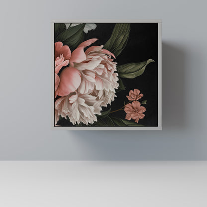 LUSH ELEGANCE 1-Door Sideboard in Grey Finish