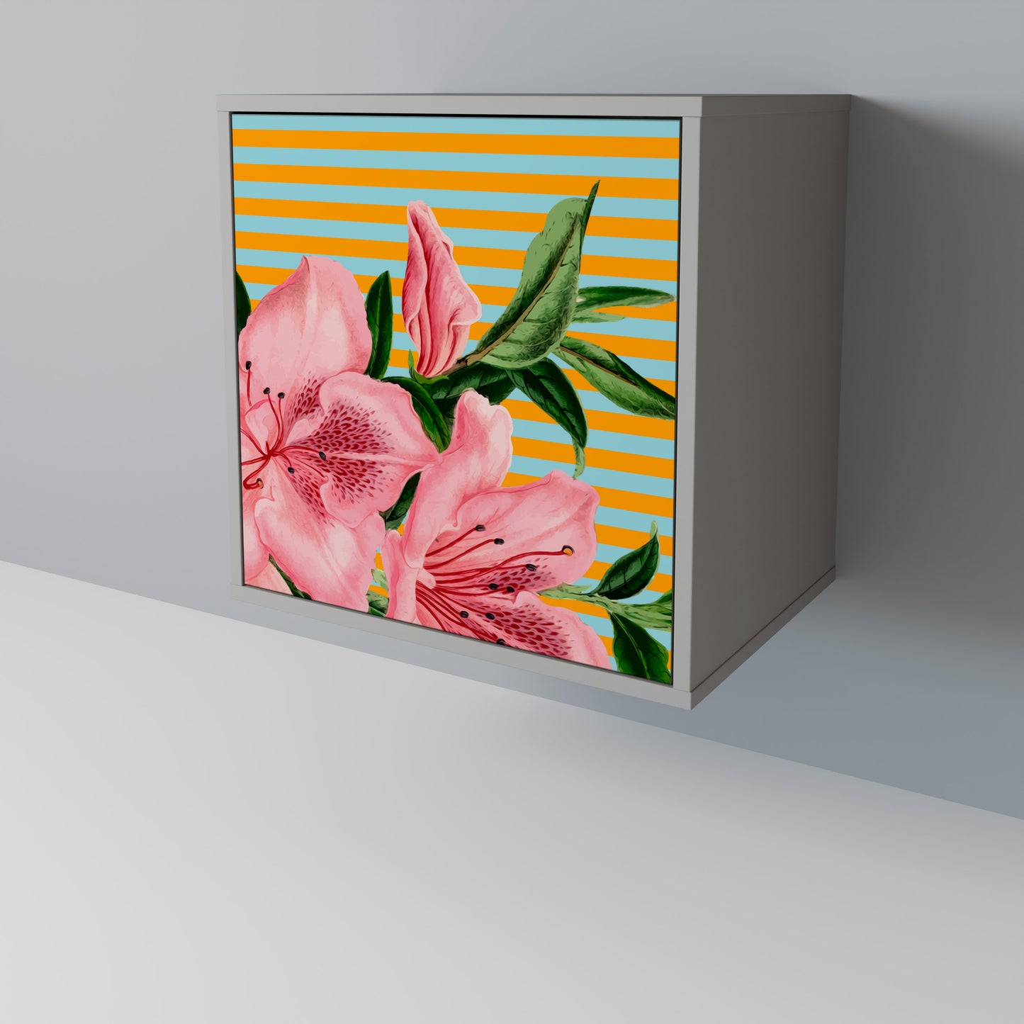 FRAGILE BEAUTY 1-Door Sideboard in Grey Finish