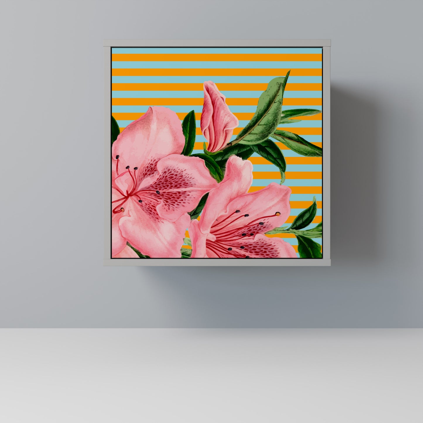 FRAGILE BEAUTY 1-Door Sideboard in Grey Finish