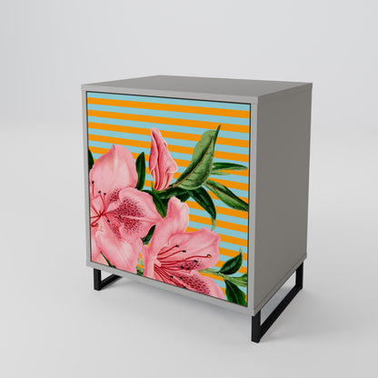 FRAGILE BEAUTY 1-Door Sideboard in Grey Finish