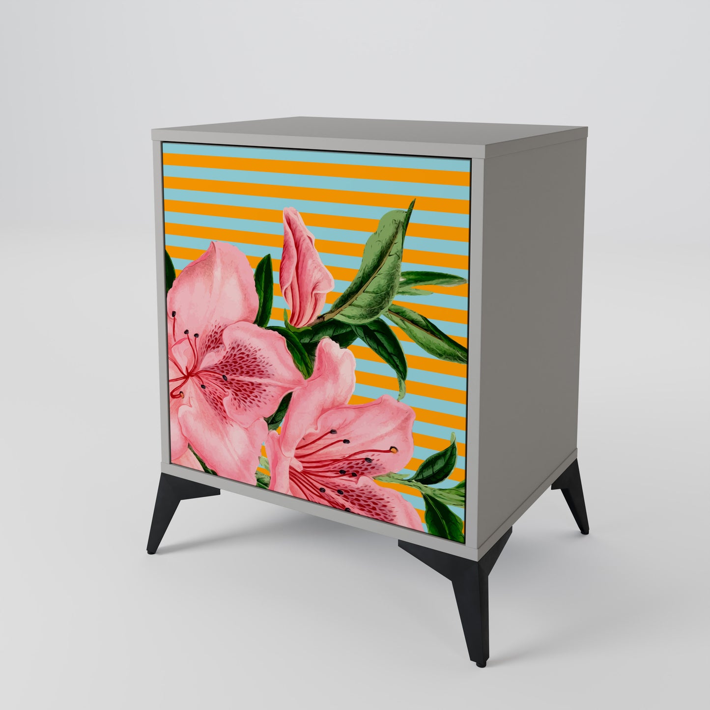 FRAGILE BEAUTY 1-Door Sideboard in Grey Finish