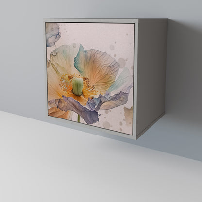 Credenza SOFTEN POPPY a 1 anta con finitura grigia