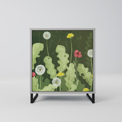 DANDELION AMUSE 1-Door Sideboard in Grey Finish