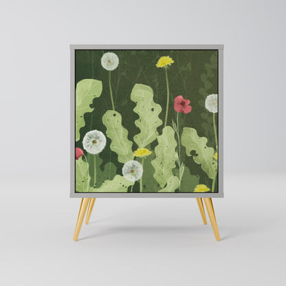 DANDELION AMUSE 1-Door Sideboard in Grey Finish