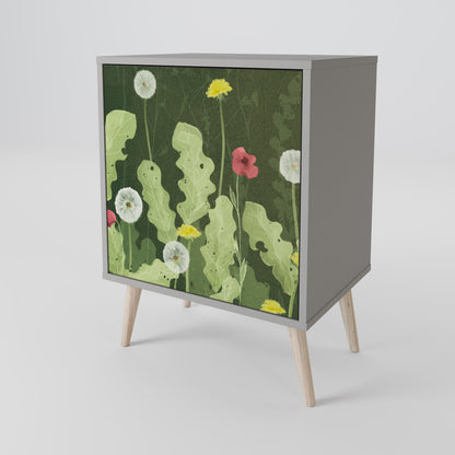 DANDELION AMUSE 1-Door Sideboard in Grey Finish