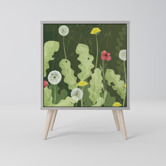 DANDELION AMUSE 1-Door Sideboard in Grey Finish