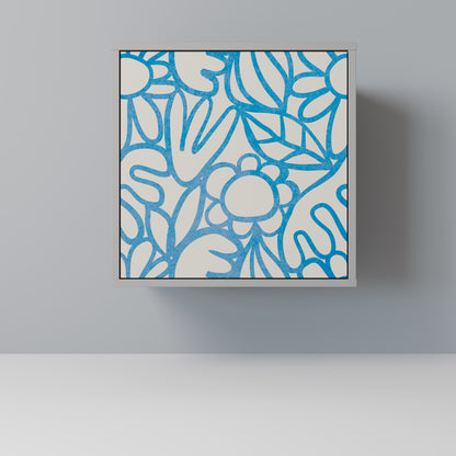 BLOOMY MORNING 1-Door Sideboard in Grey Finish