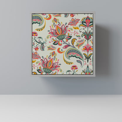 ORGANIC FOLKLORE 1-Door Sideboard in Grey Finish