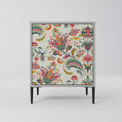 ORGANIC FOLKLORE 1-Door Sideboard in Grey Finish