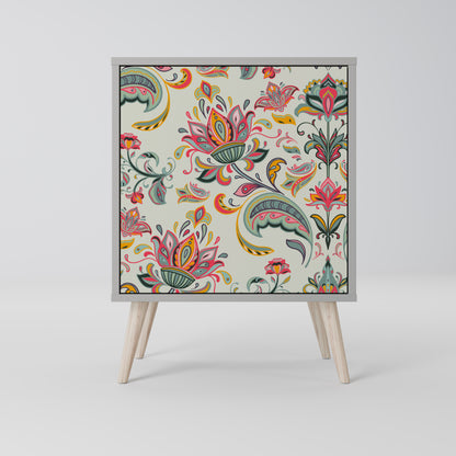 ORGANIC FOLKLORE 1-Door Sideboard in Grey Finish