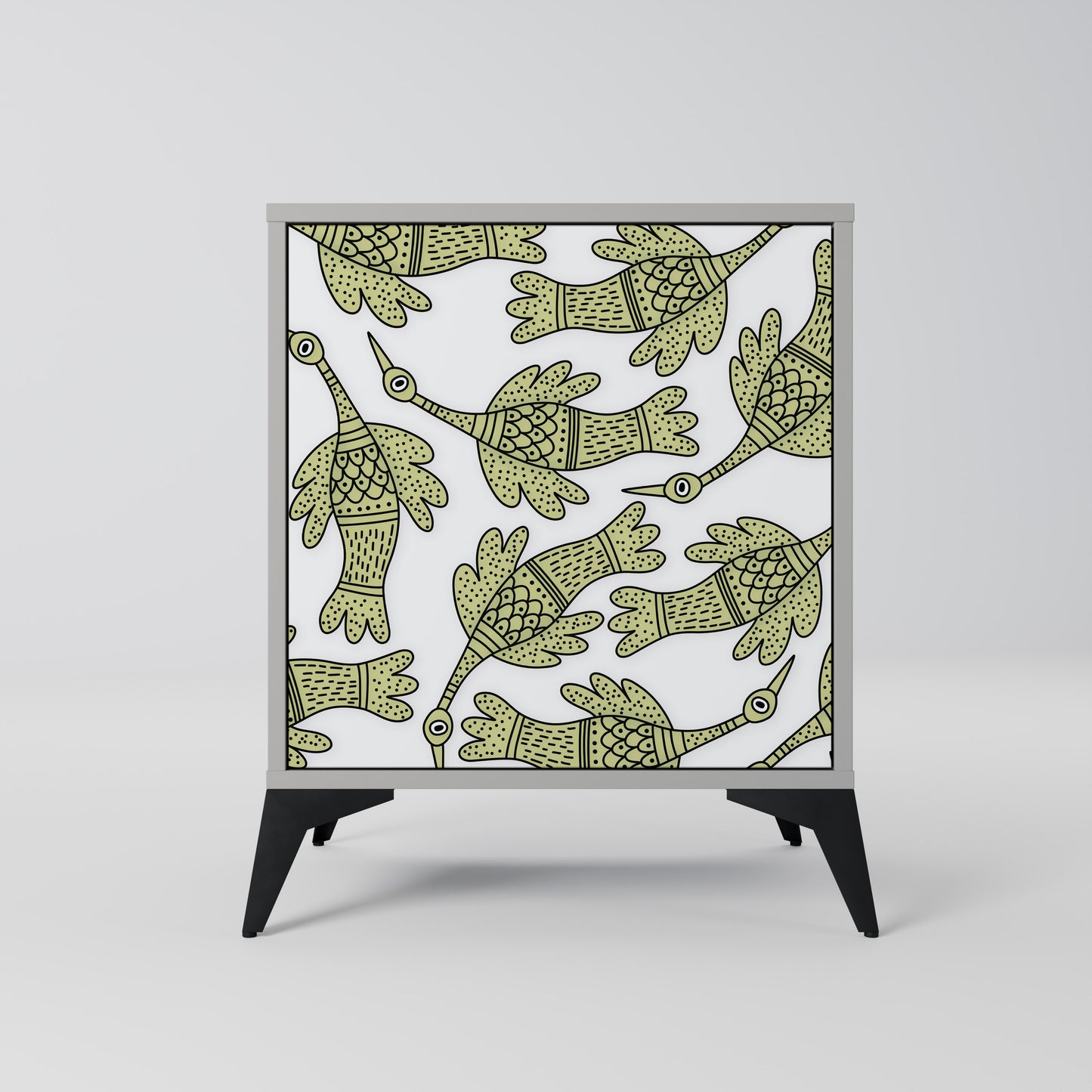 SEEDLING SONGBIRD 1-Door Sideboard in Grey Finish