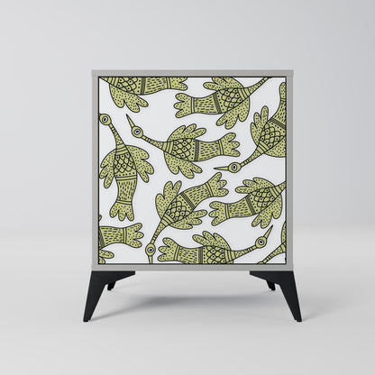 SEEDLING SONGBIRD 1-Door Sideboard in Grey Finish