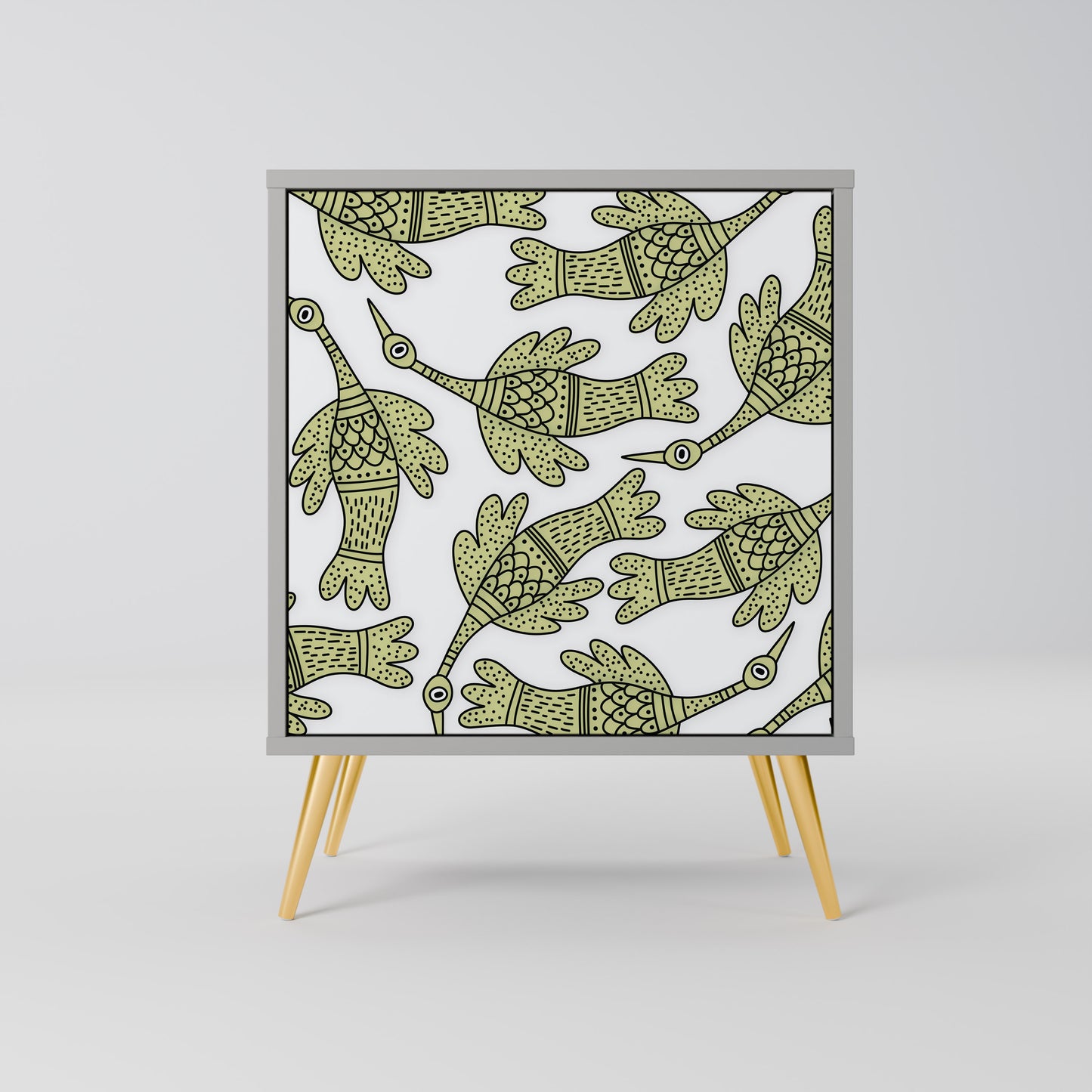 SEEDLING SONGBIRD 1-Door Sideboard in Grey Finish