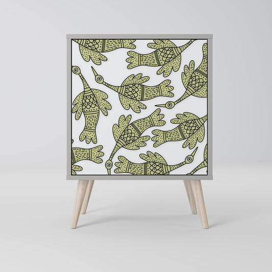 Credenza SEEDLING SONGBIRD a 1 anta con finitura grigia