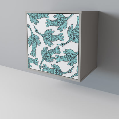 Credenza WATERSPOUT SONGIBIRD a 1 anta con finitura grigia