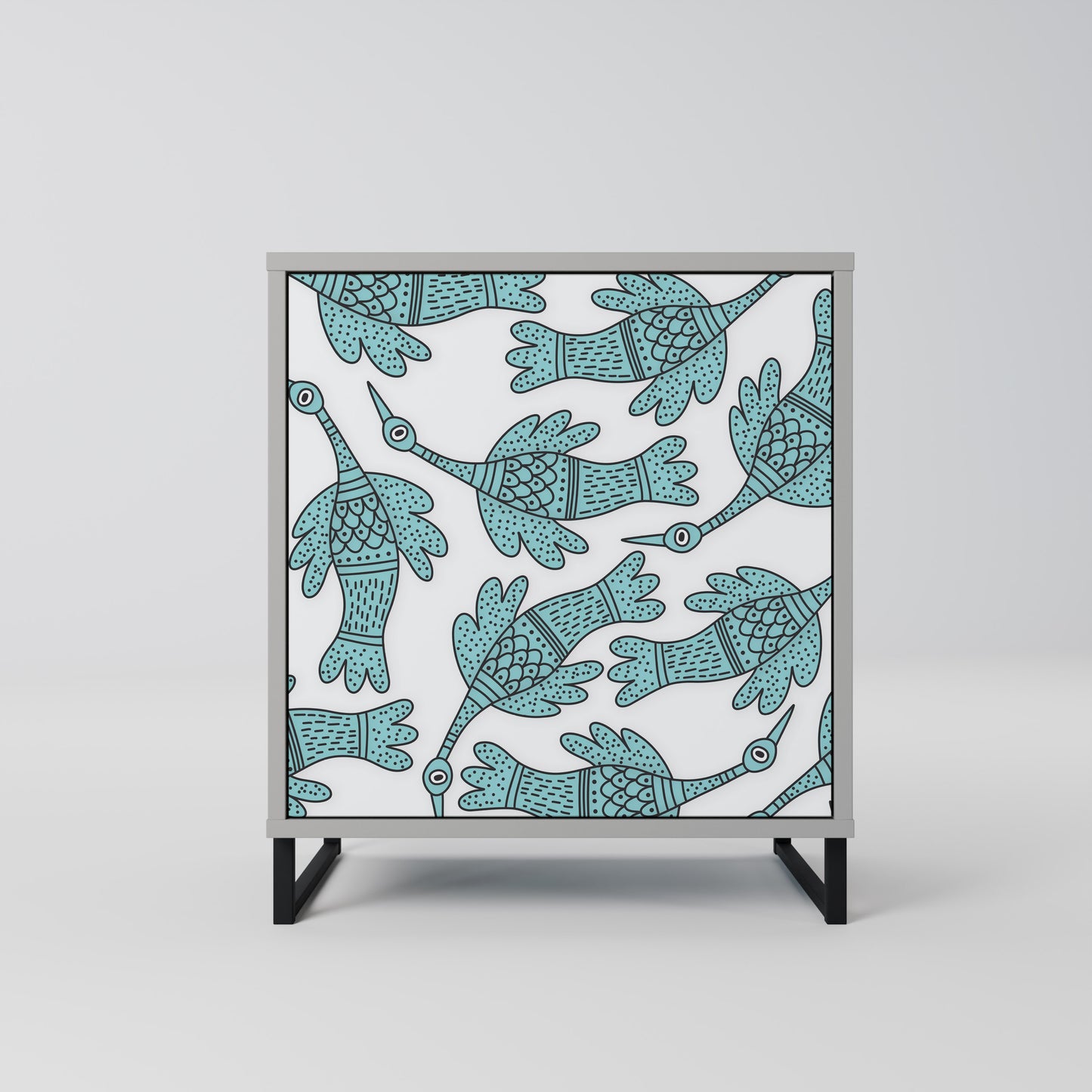 Credenza WATERSPOUT SONGIBIRD a 1 anta con finitura grigia