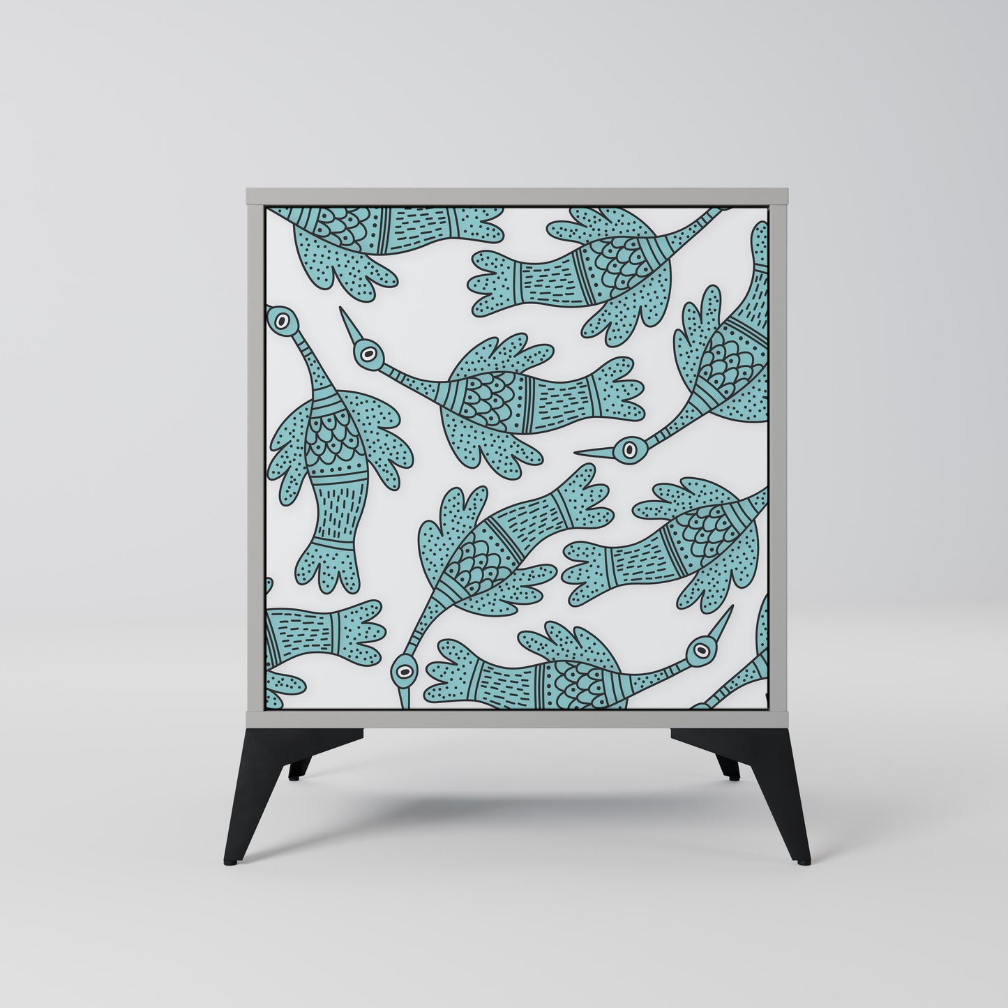 Credenza WATERSPOUT SONGIBIRD a 1 anta con finitura grigia