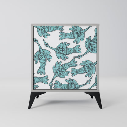 Credenza WATERSPOUT SONGIBIRD a 1 anta con finitura grigia