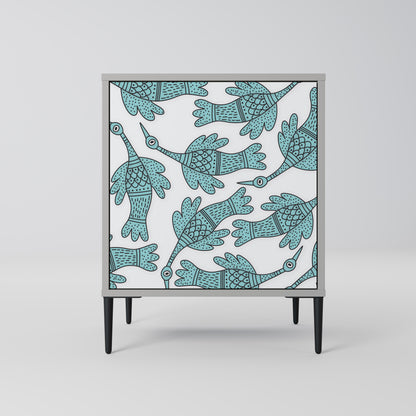 Credenza WATERSPOUT SONGIBIRD a 1 anta con finitura grigia