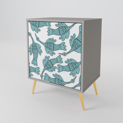 Credenza WATERSPOUT SONGIBIRD a 1 anta con finitura grigia