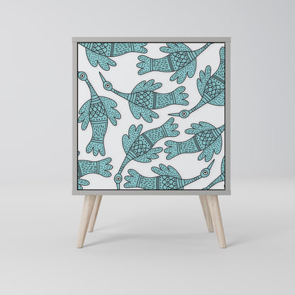 Credenza WATERSPOUT SONGIBIRD a 1 anta con finitura grigia