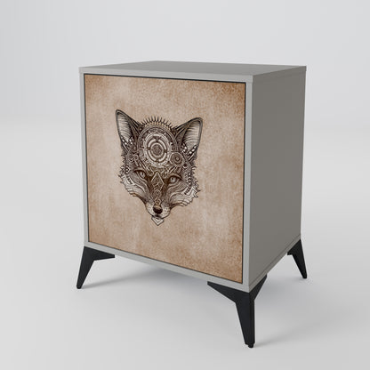 STEAMPUNK CLAN 1-Door Sideboard in Grey Finish
