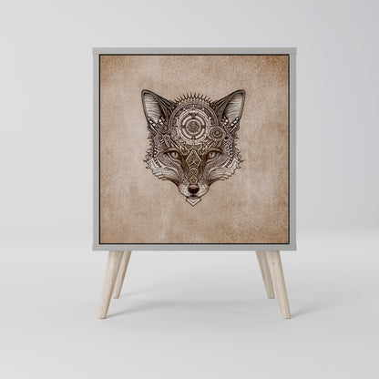 STEAMPUNK CLAN 1-Door Sideboard in Grey Finish