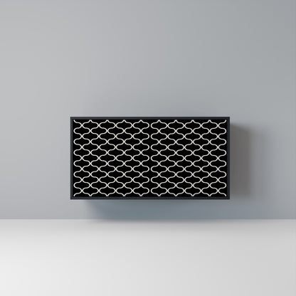 TESSELATED BLACKNESS Madia a 2 Ante in Finitura Nera