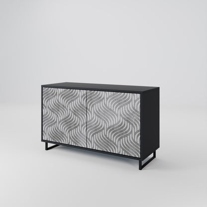 Credenza CONCRETE MOVEMENT a 2 ante in finitura nera