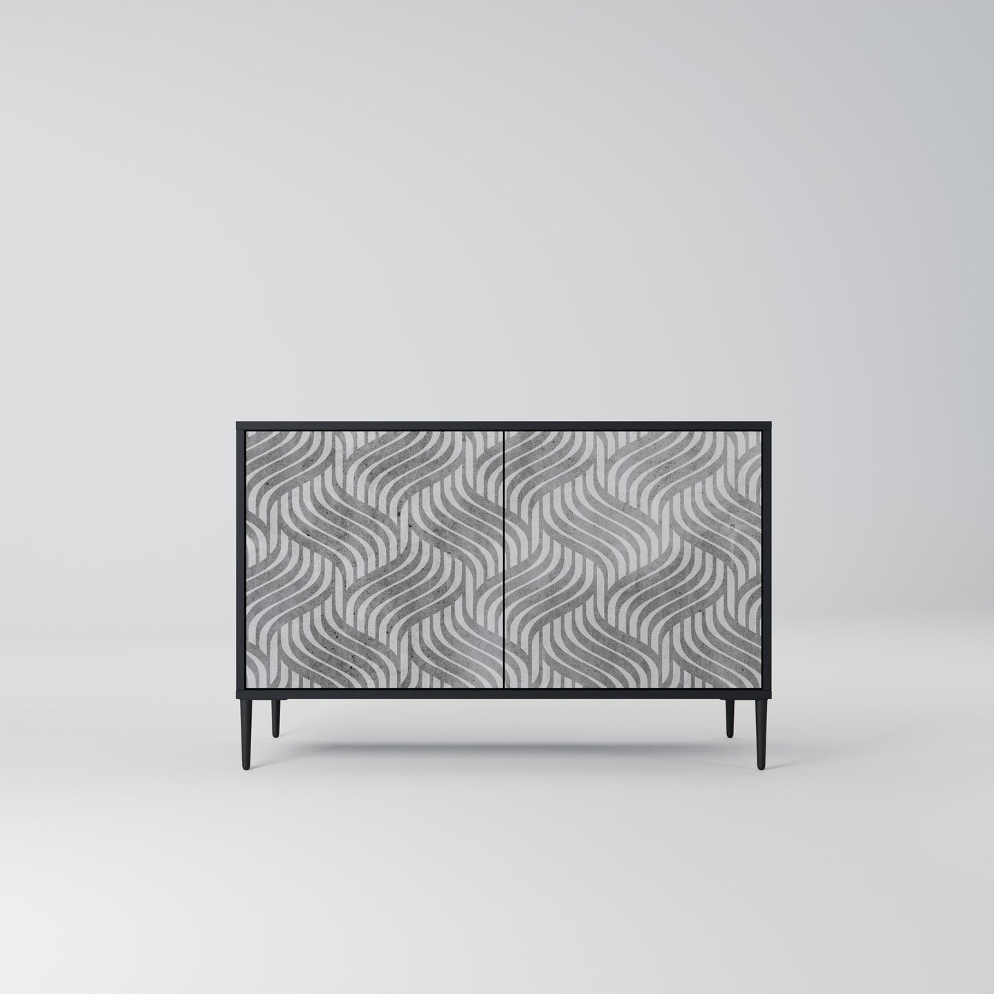 Credenza CONCRETE MOVEMENT a 2 ante in finitura nera