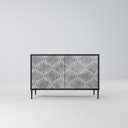 Credenza CONCRETE MOVEMENT a 2 ante in finitura nera