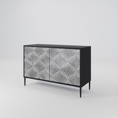 Credenza CONCRETE MOVEMENT a 2 ante in finitura nera