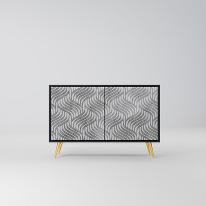 Credenza CONCRETE MOVEMENT a 2 ante in finitura nera