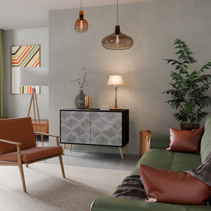 Credenza CONCRETE MOVEMENT a 2 ante in finitura nera